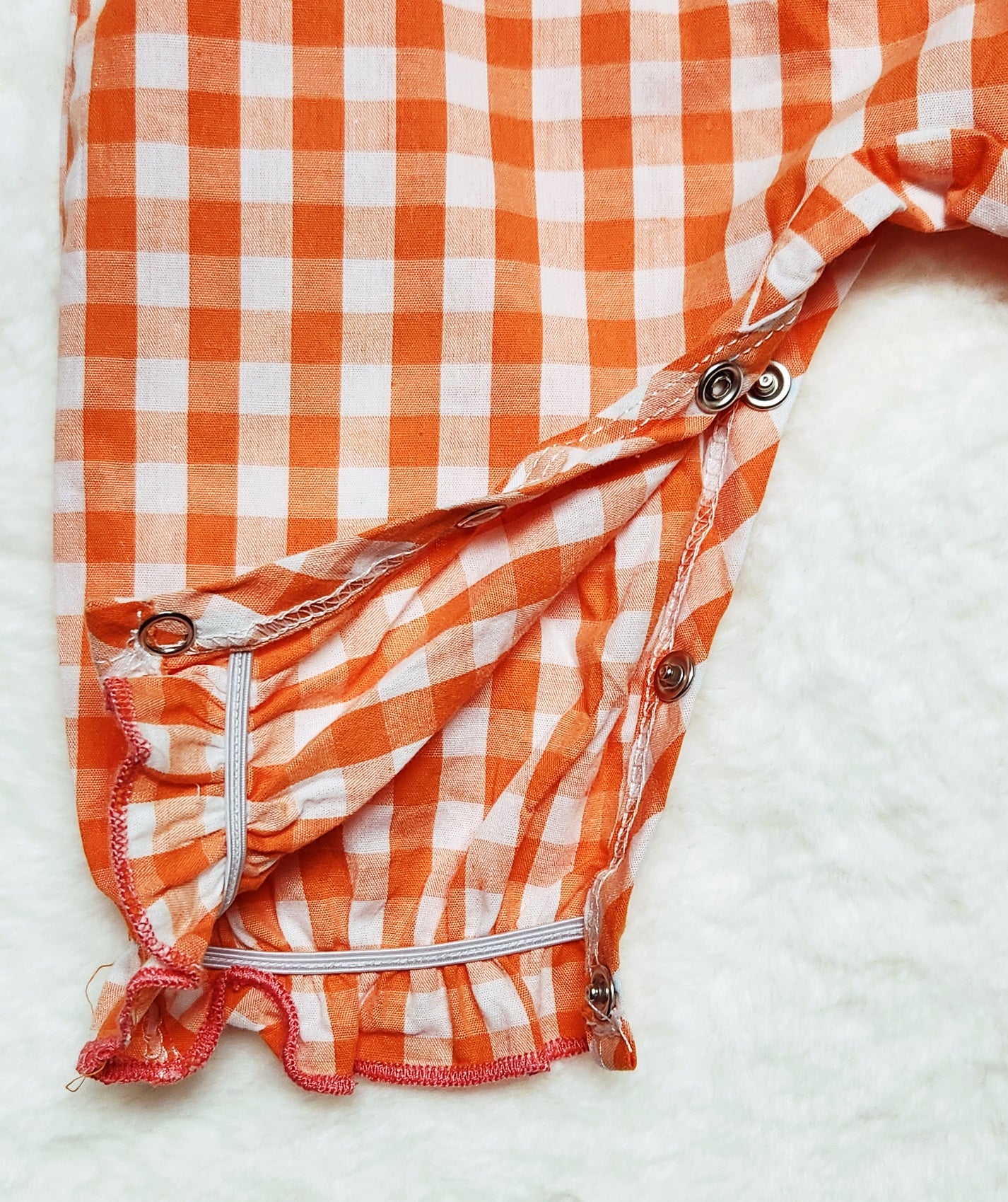 Orange Plaid Pumpkin Truck Romper