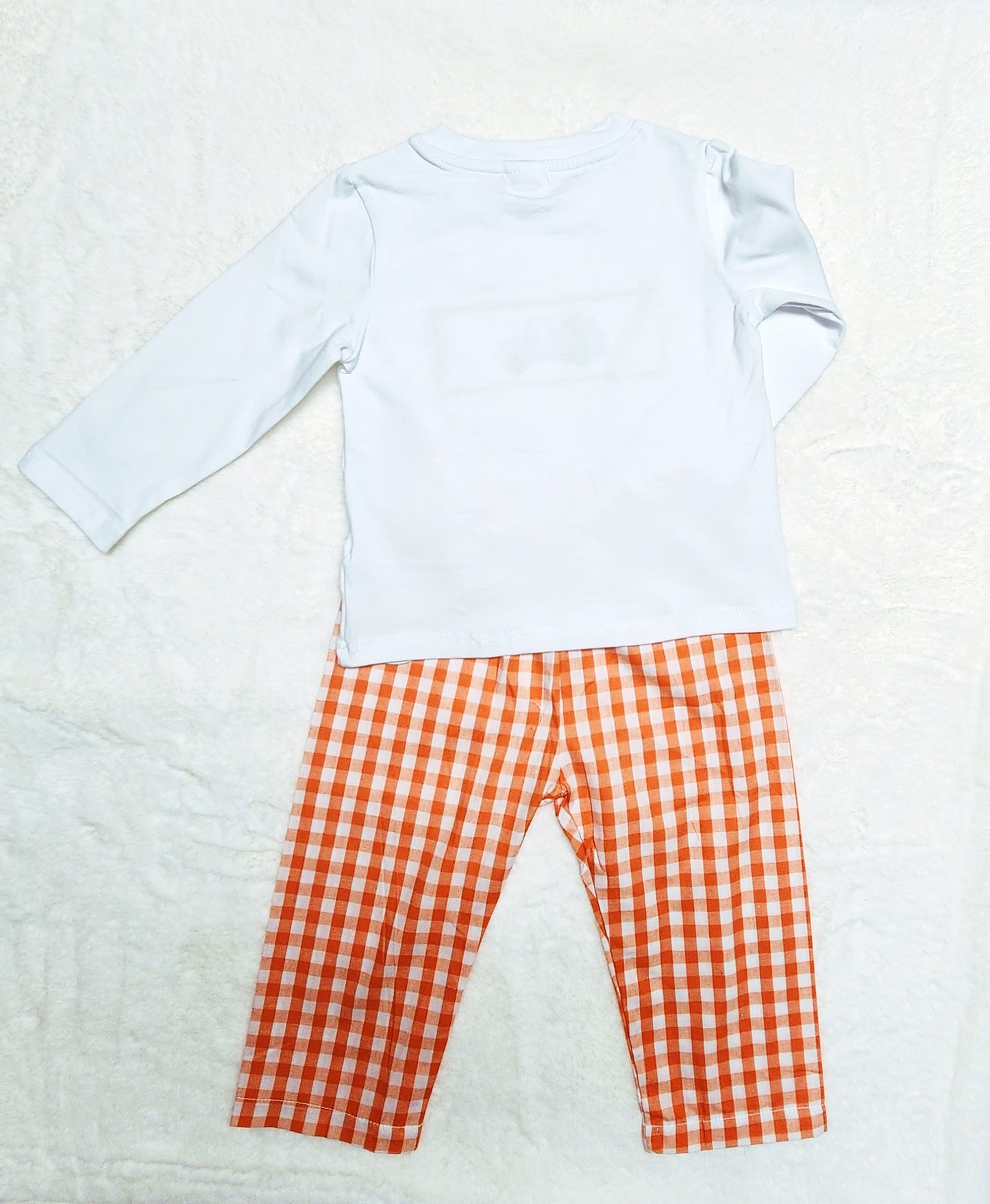 Orange Plaid Pumpkin Truck Pant Set