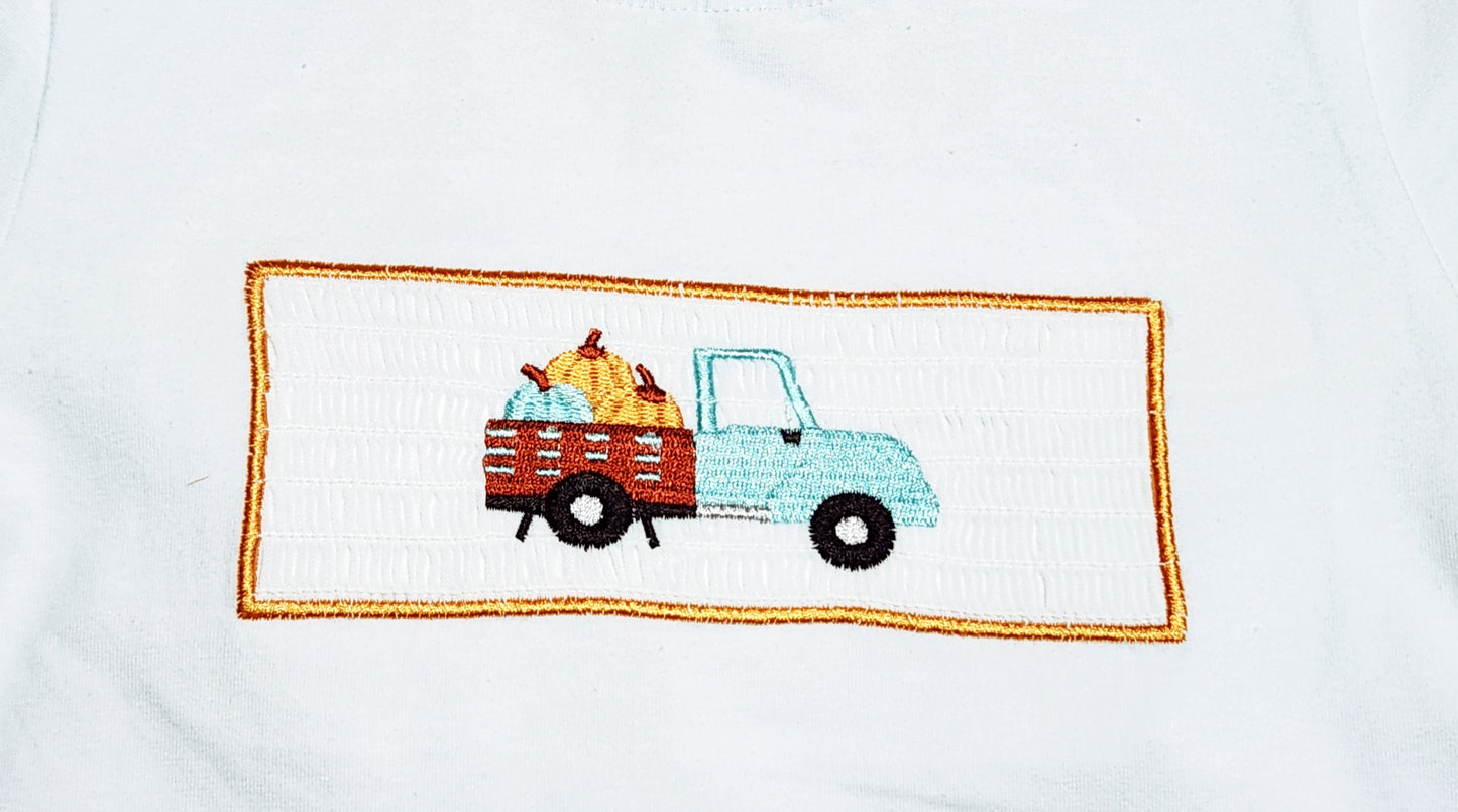 Orange Plaid Pumpkin Truck Pant Set