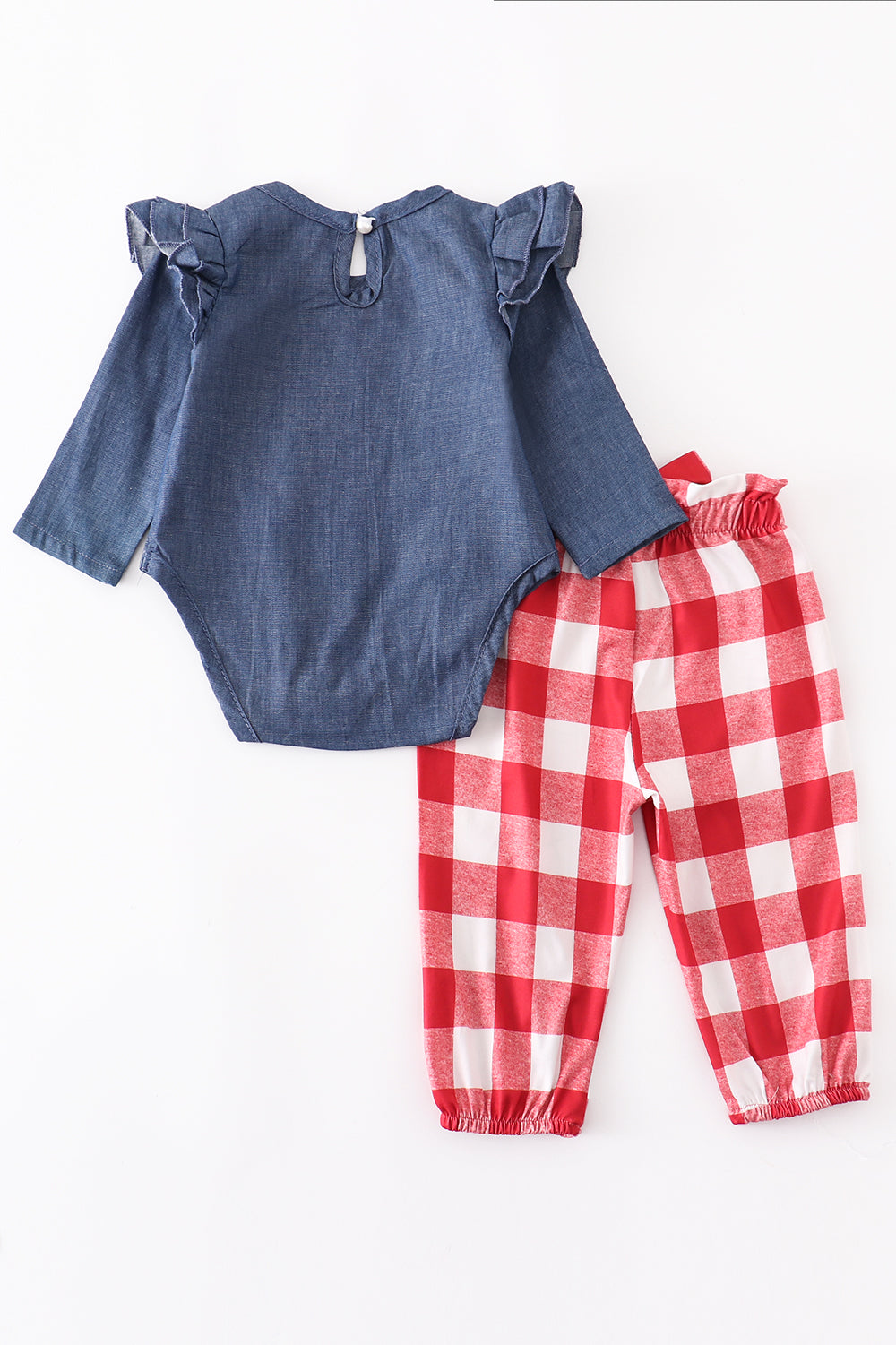 Red Plaid Christmas Tree Pant Set