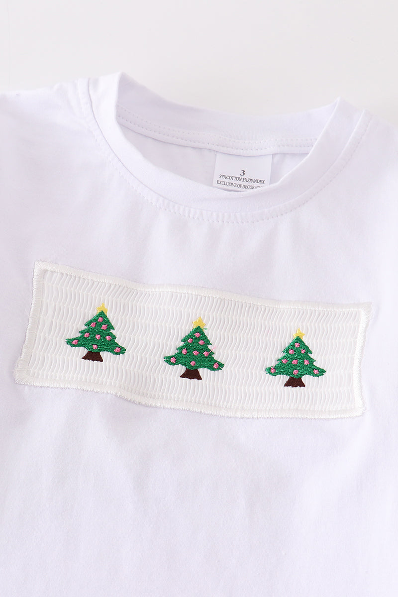 Smocked Christmas Tree Pant Set