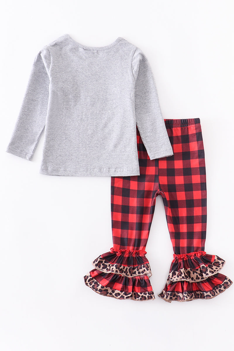 Buffalo Check Merry Christmas Pant Set