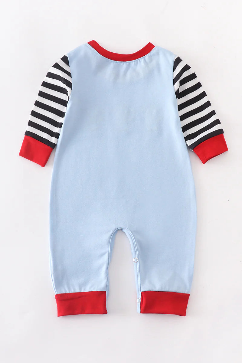 Blue Baby Cow Romper