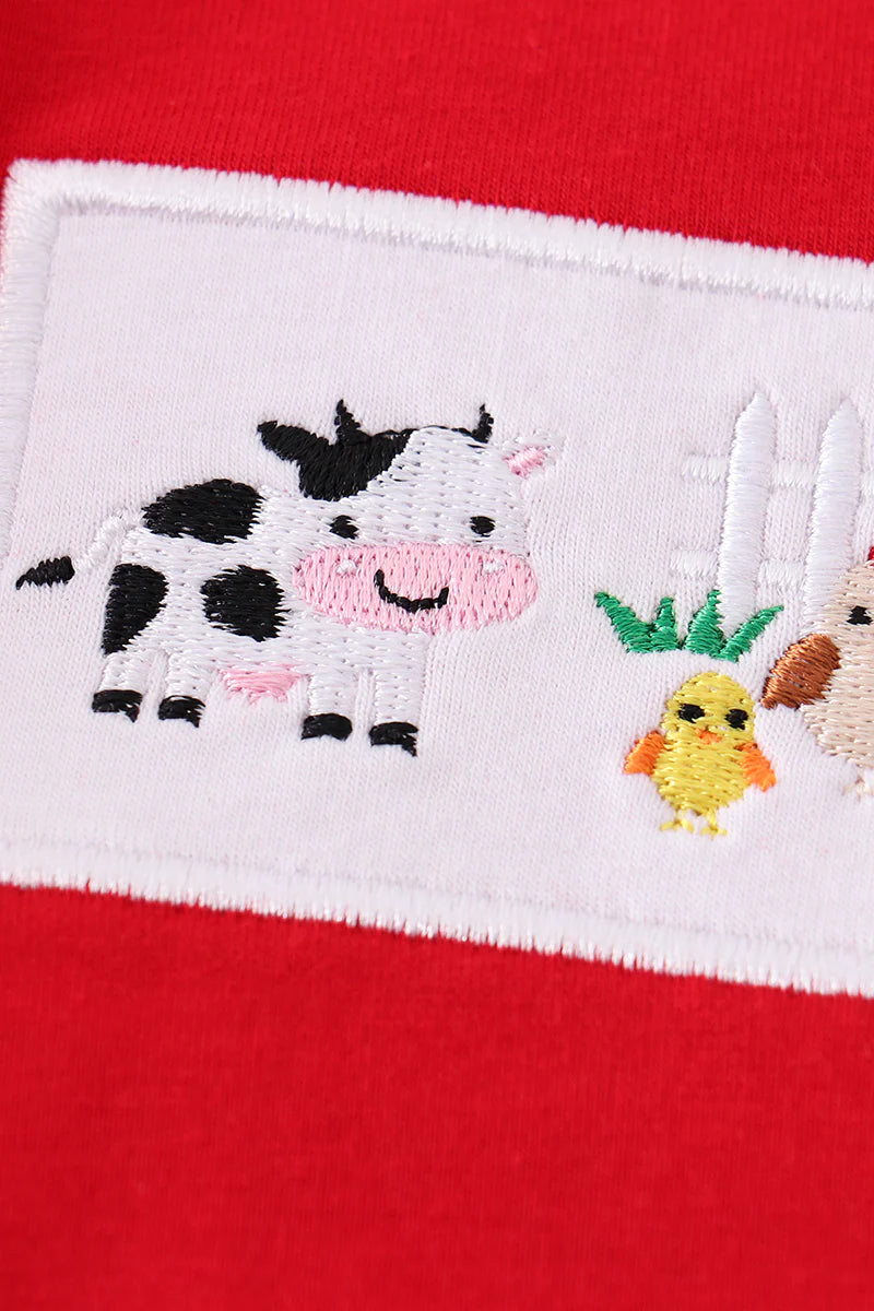 Farm Animal Applique Shorts Set