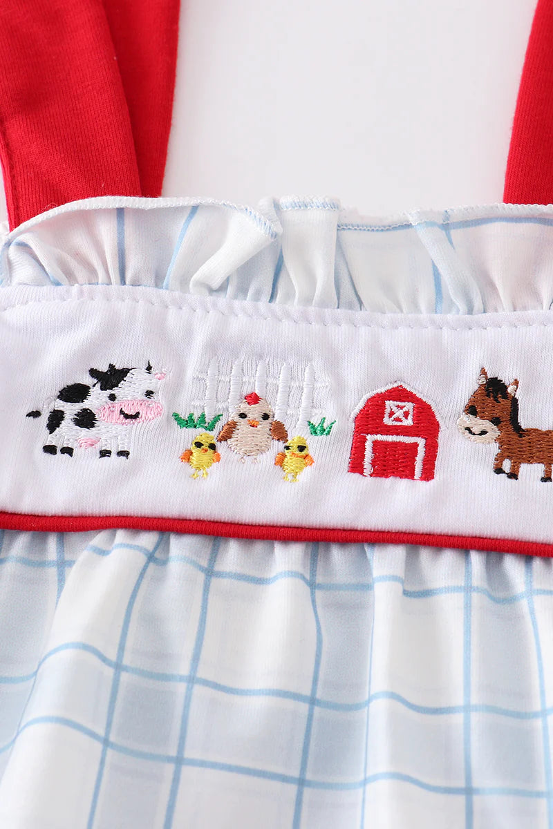 Farm Animal Applique Bubble with Tie Straps🌞