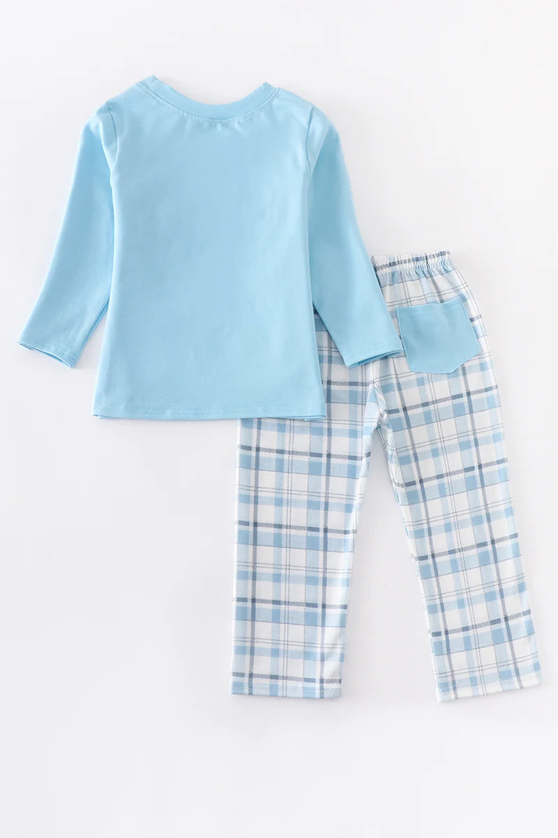 Blue Plane Pant Set