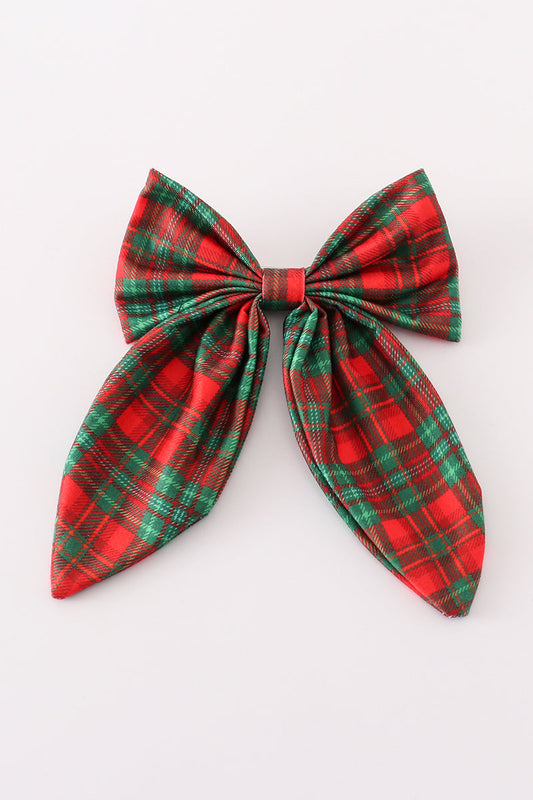 Festive Christmas Plaid Bow