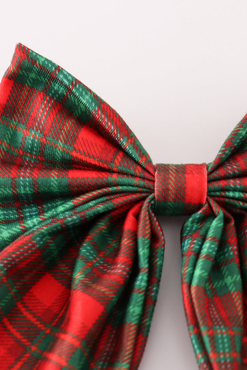 Festive Christmas Plaid Bow