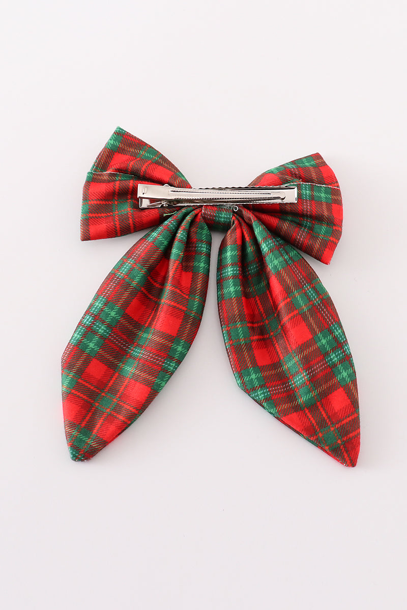 Festive Christmas Plaid Bow