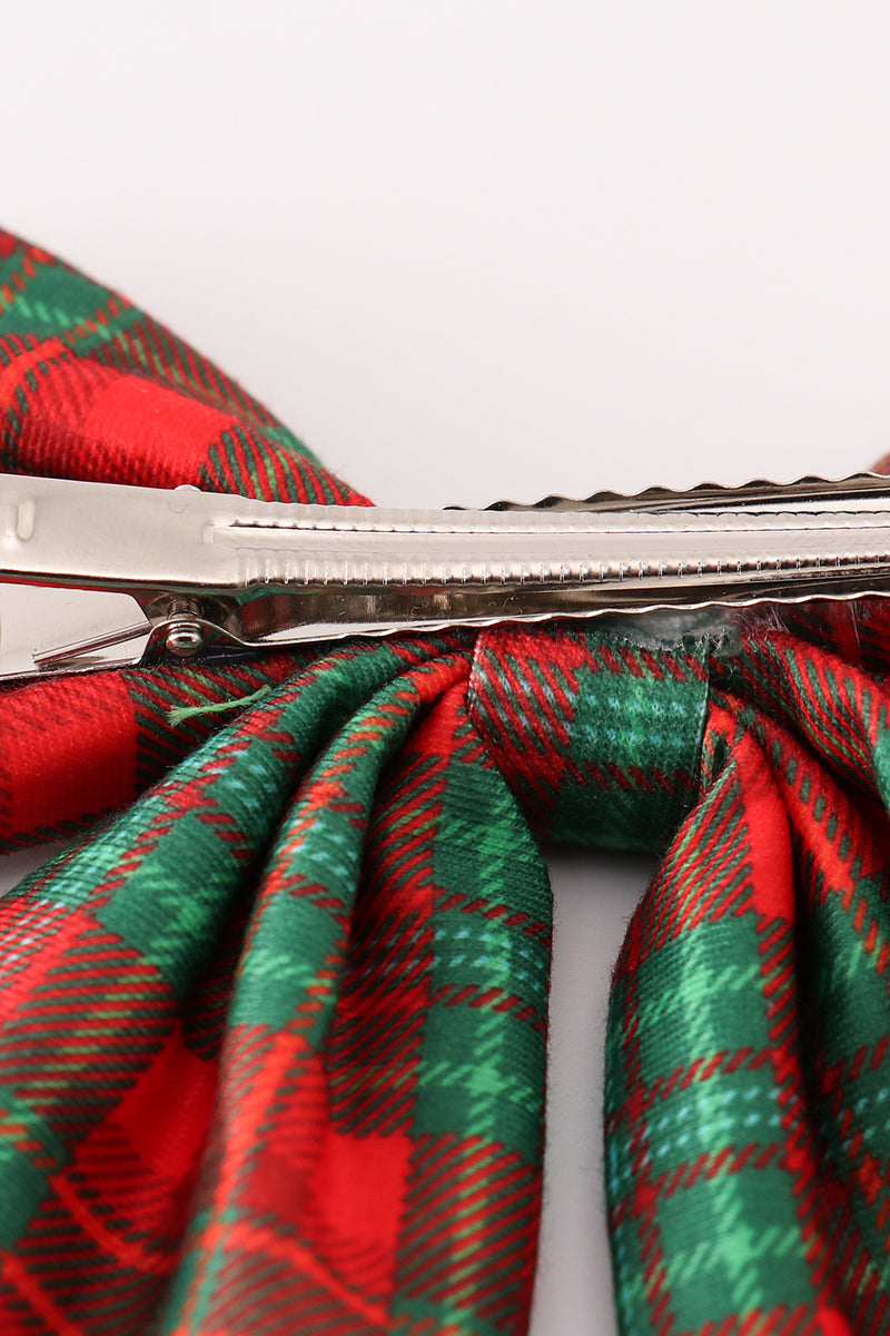 Festive Christmas Plaid Bow