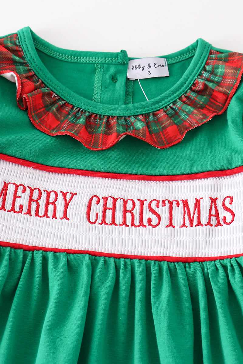 Festive Merry Christmas Ruffle Pants Set