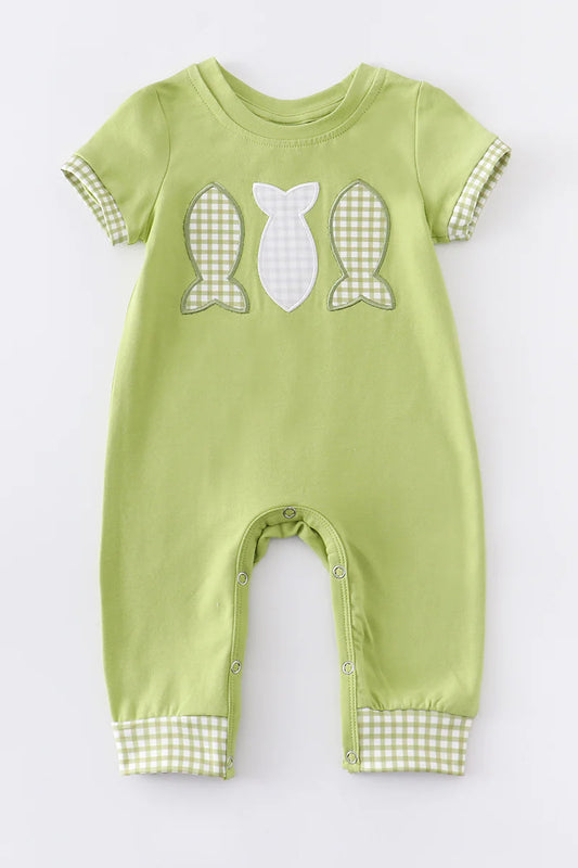 Green Three Fish Romper