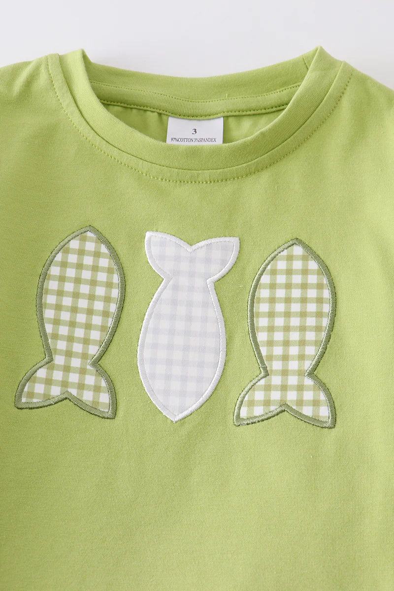 Green Three Fish Short Set