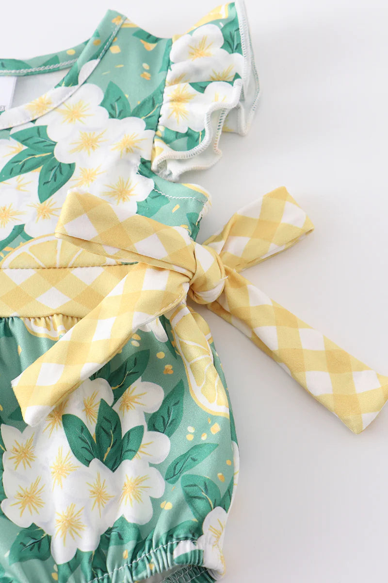 Lemon Fresh Floral Romper