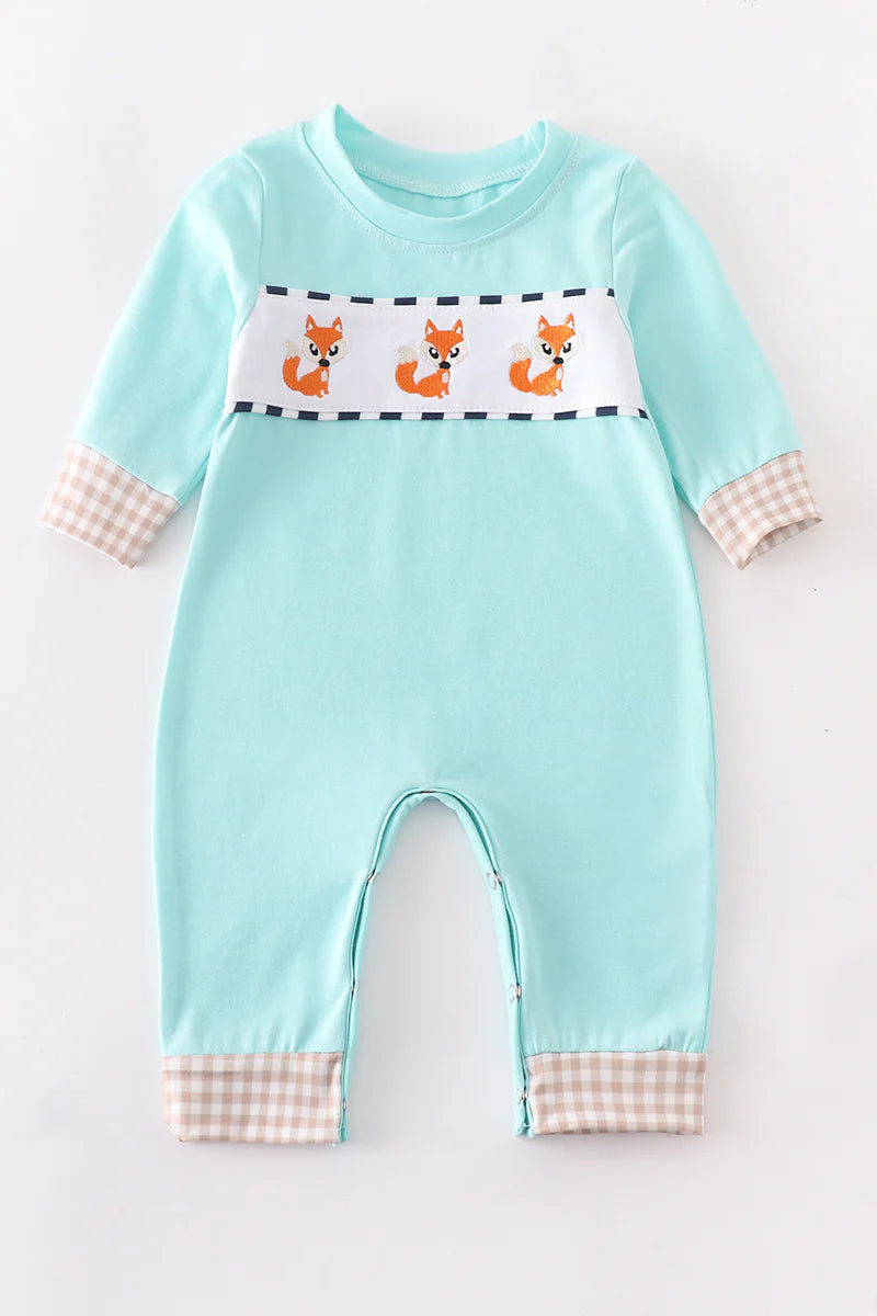 Three Fox Applique Romper