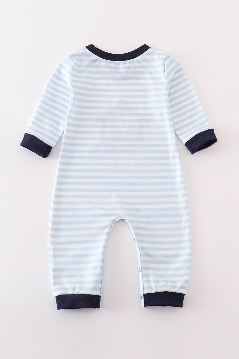 Navy Nativity Let Us Adore Him Romper