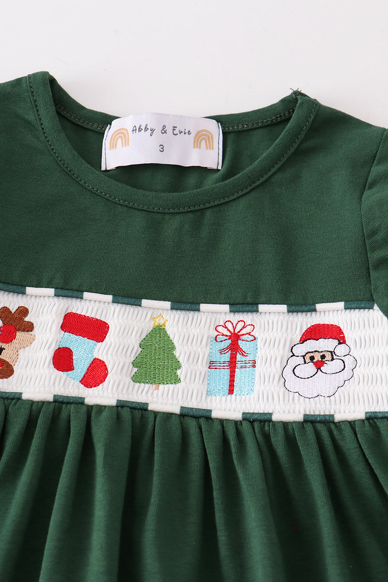 Classic Christmas Characters Pants Set with Smocking