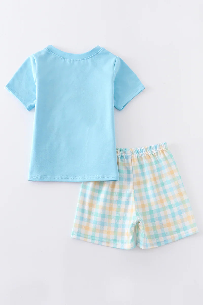 My Only Sunshine Pastel Plaid Short Set