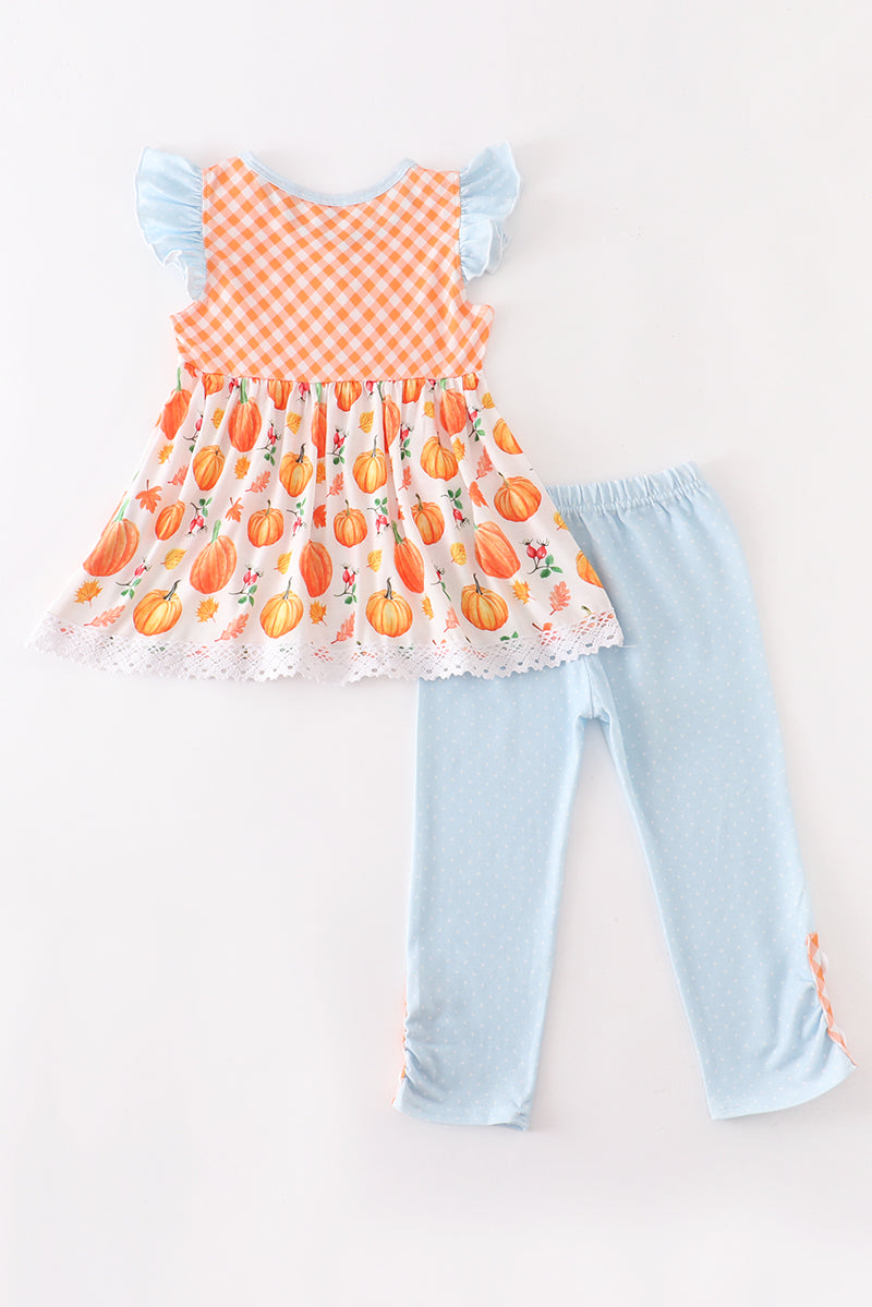 Pumpkin Print Pant Set