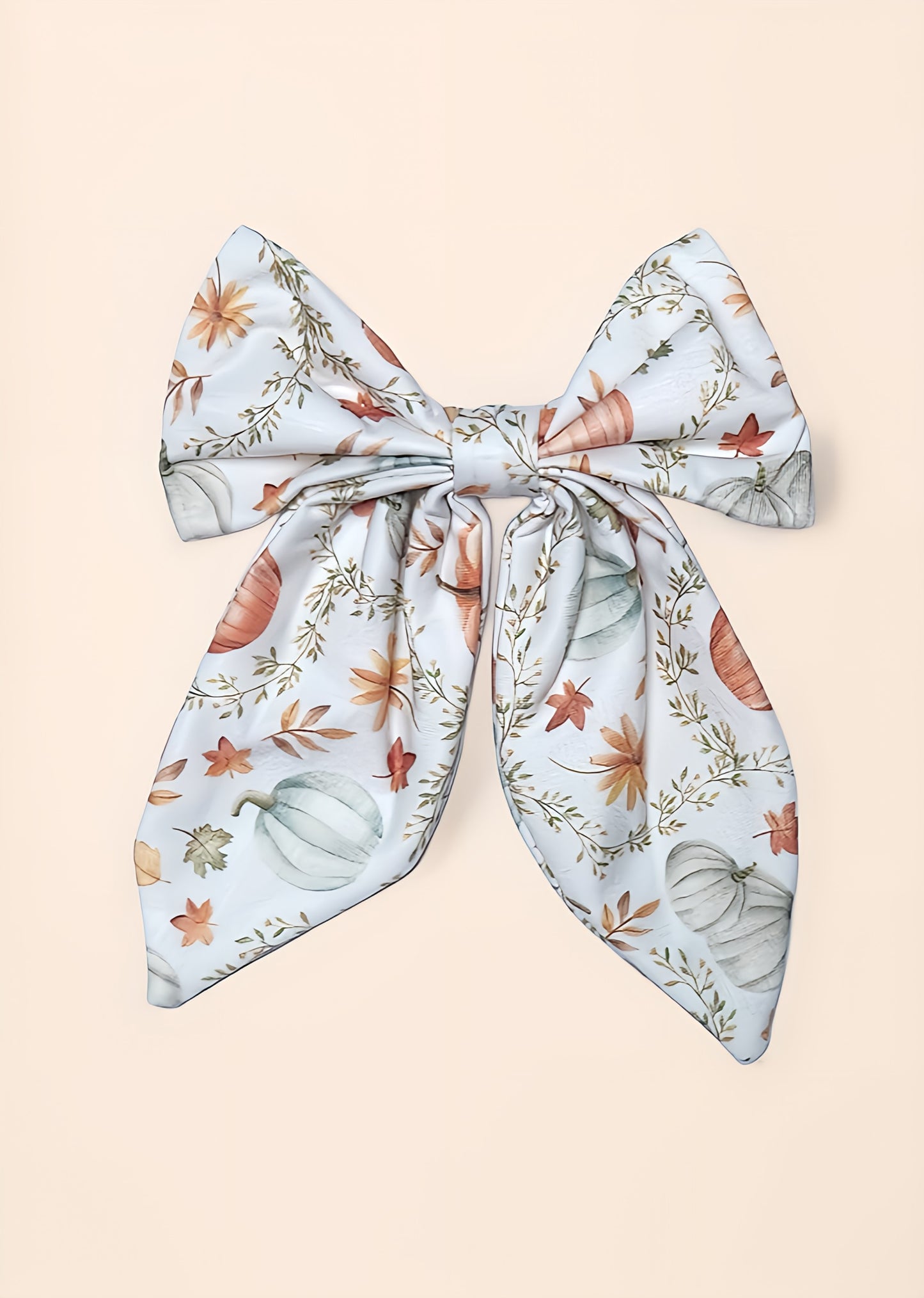 Pumpkin Print Hairbow 6 Inches