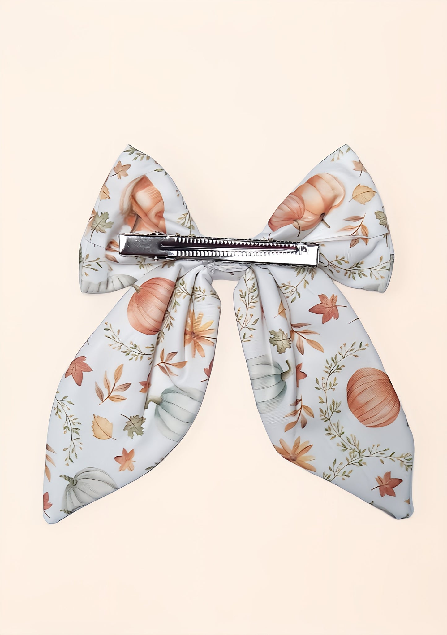 Pumpkin Print Hairbow 6 Inches