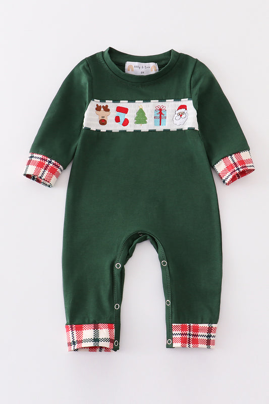 Classic Christmas Characters Romper with Smocking