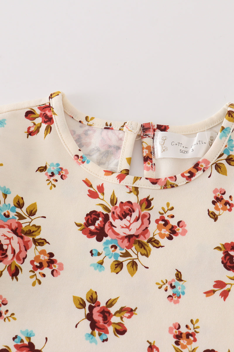 Rust Floral Top