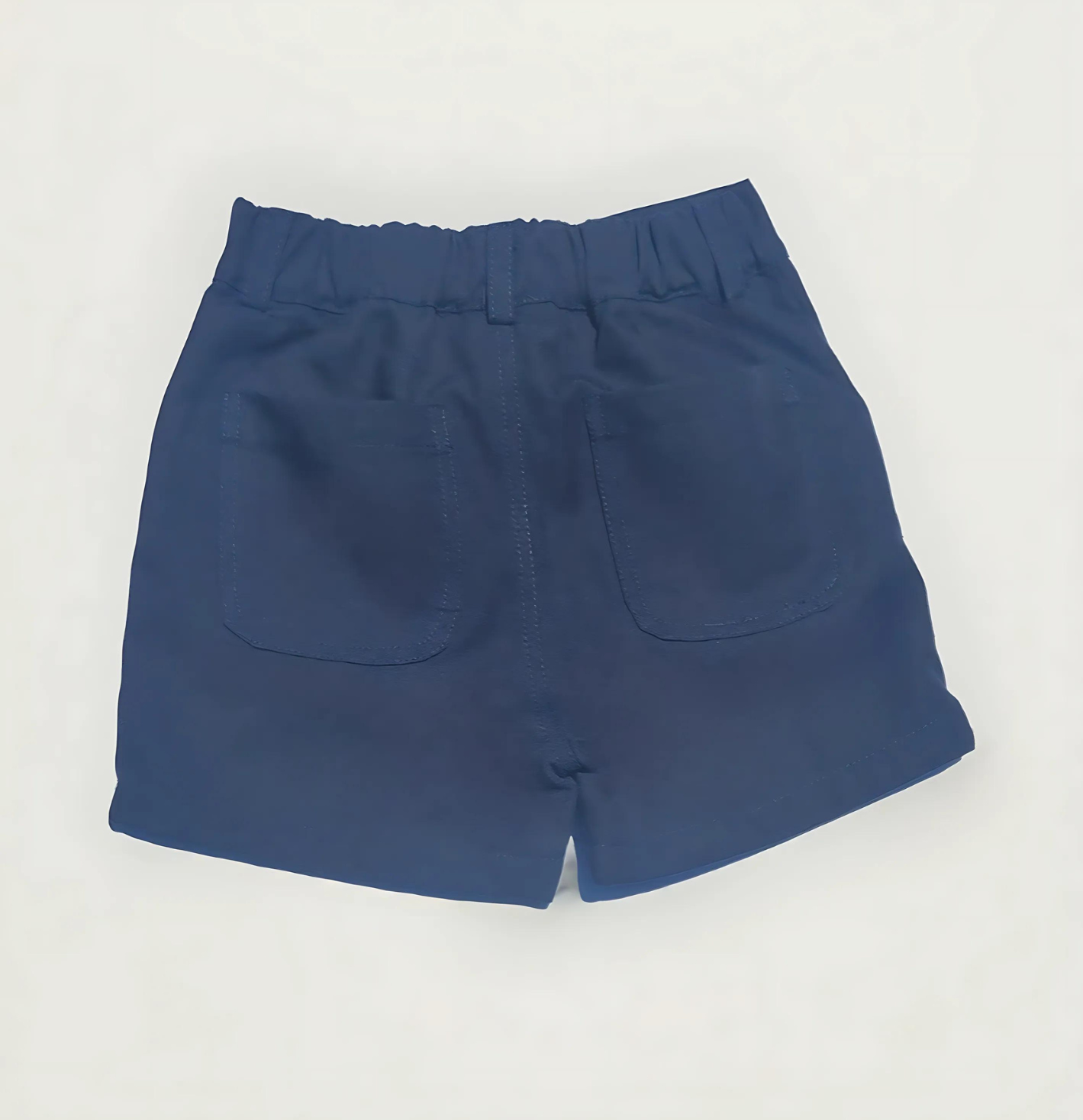 Blue Cargo Shorts with Pockets