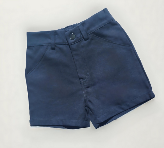 Blue Cargo Shorts with Pockets