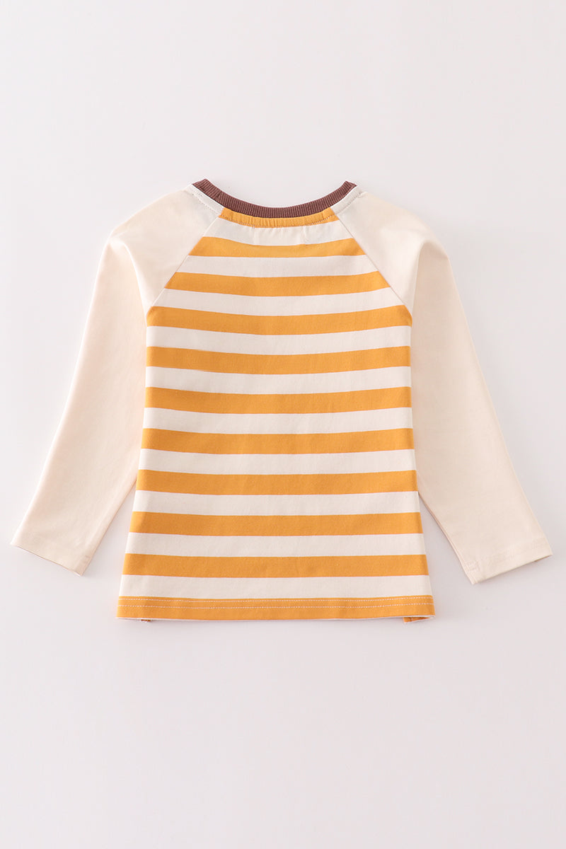 Yellow Striped Shirt with Pocket