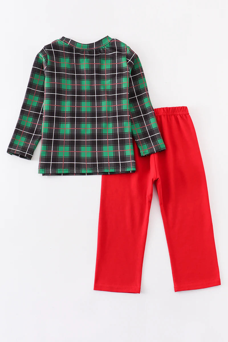 Plaid Gingerbread Pants Set