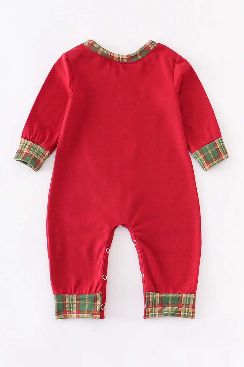 Maroon Nativity Boy Romper