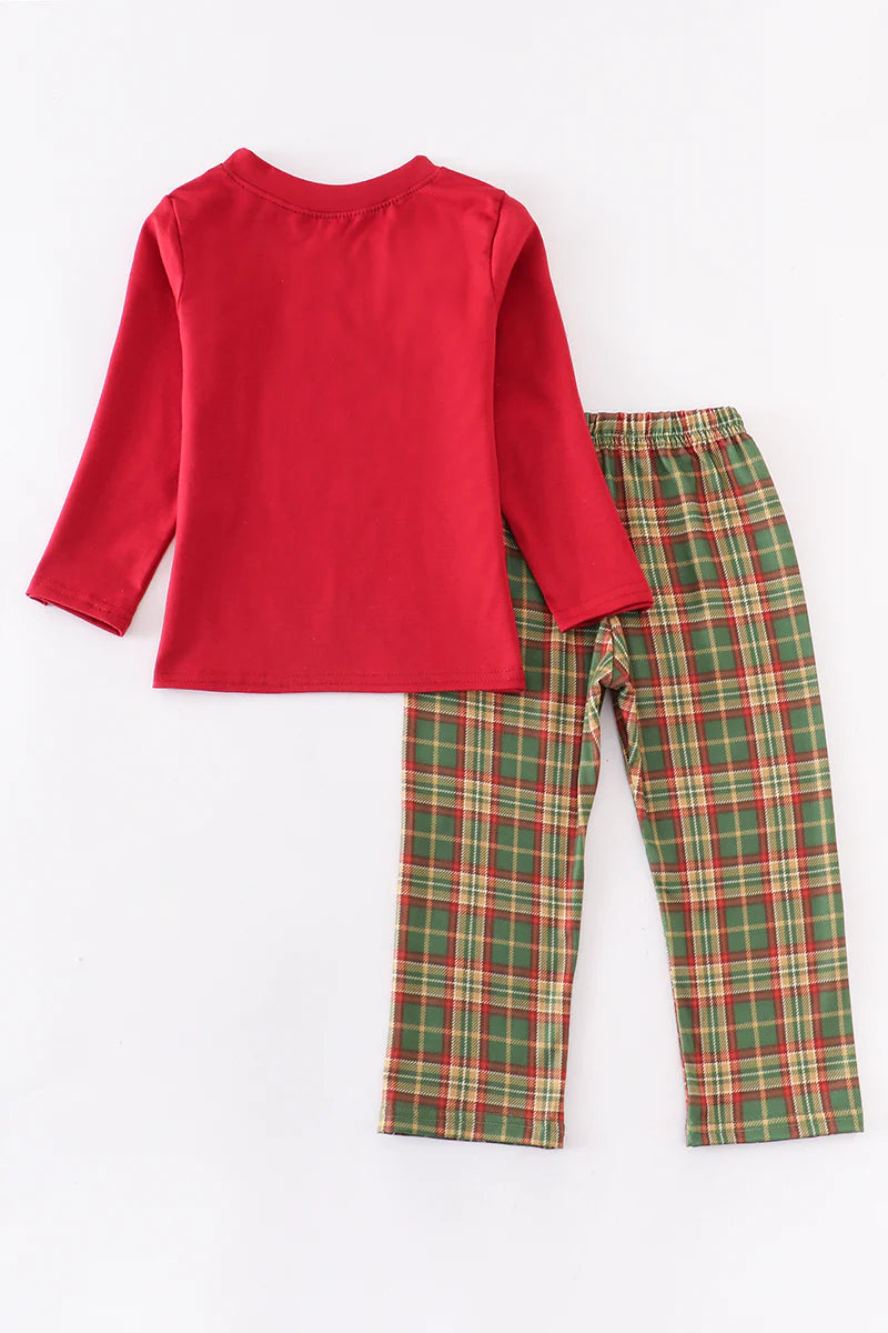 Maroon Nativity Boy Pants Set