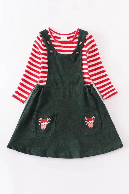 Reindeer Red Stripe Dress